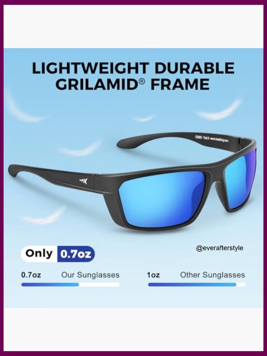 Polarized Sport Sunglasses with Grilamid Frames, UV Protection for Driving main image 4